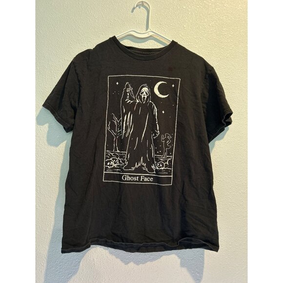 Scream Ghostface Tarot Short Sleeve Shirt Black MEDIUM Movie - Picture 1 of 4
